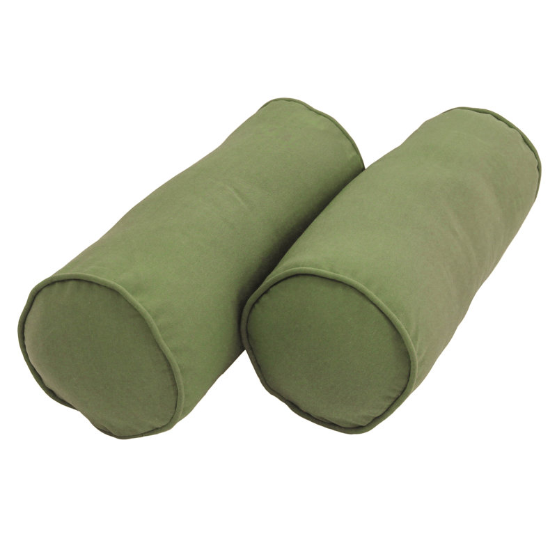  Bolster Cotton Blend Pillow Cover & Insert, Sage