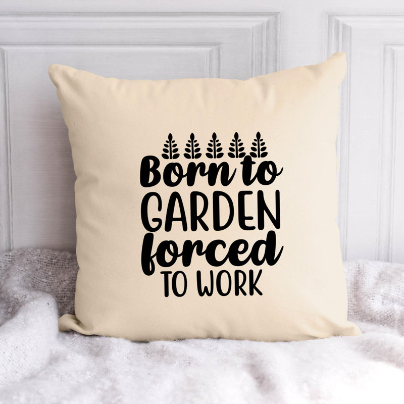 Citation amusante «Garden Lover» - Insert de coussin décoratif inclus, H 20 po x l 20 po