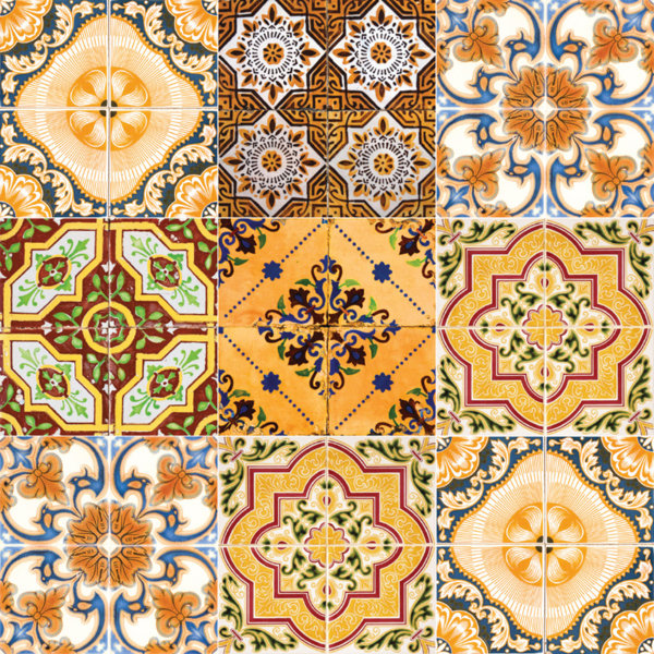 Traditional Tiles - Floor Tiles - Floor Vinyl - Tile Stickers - Tile Decals  - bathroom tile decal - kitchen tile decal - 178