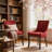 Farmhouse Upholstered Side Chairs Set of 6, Vintage Solid Wood Kitchen Dining Chairs with Nailhead Trim & High Back Support, 350lbs Weight Capacity-297677716
