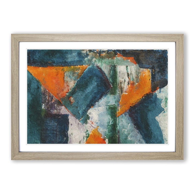 Abstract Vol.62 by S.Johnson - Single Picture Frame Print, 24cm H x 33cm W x 2cm D, Oak Framed