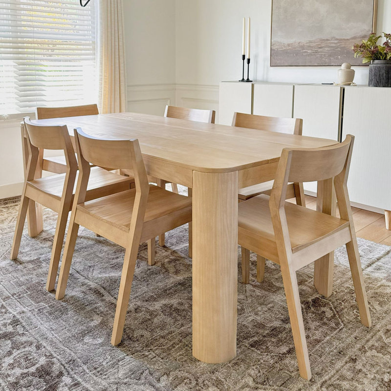 Linzy Solid Wood Modern Dining Chair, Blonde