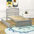 Twin Size Platform Bed with Trundle and Headboard-1108293110
