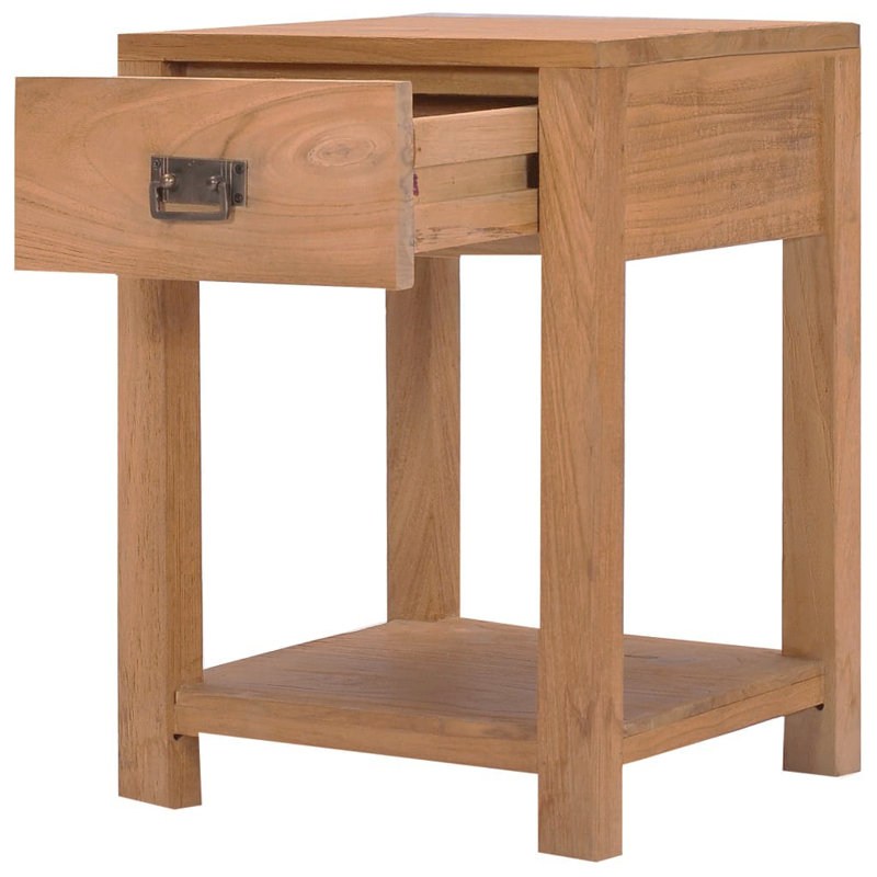 Zuniga 35cm W Solid Wood Bedside Table