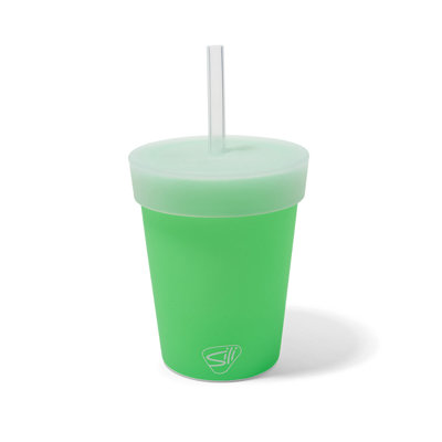 Silipint Silicone 8 oz Kids Glow In The Dark Straw Tumbler