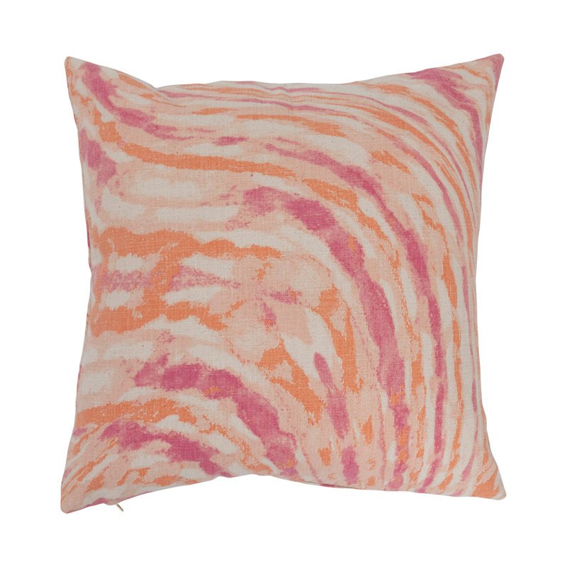 20" Multicolor Cotton Slub Marble Print Throw Pillow Set