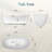 63" Freestanding Solid Surface Bathtub, Double Slipper Deep Soaking Tub with Pop-Up Drain & Overflow, CUPC Certified, Luxurious Design for Modern Bathrooms