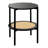 Round End Table Side Table with 2-Tier Storage Shelves(Set of 2)