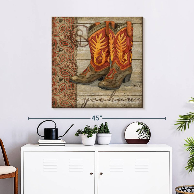 Lelar Wild West Boots I, 30" H x 30" W