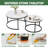 Nesting Coffee Table Set of 2 White Gloss Sintered Stone for Living Room-1955423827-1955423820