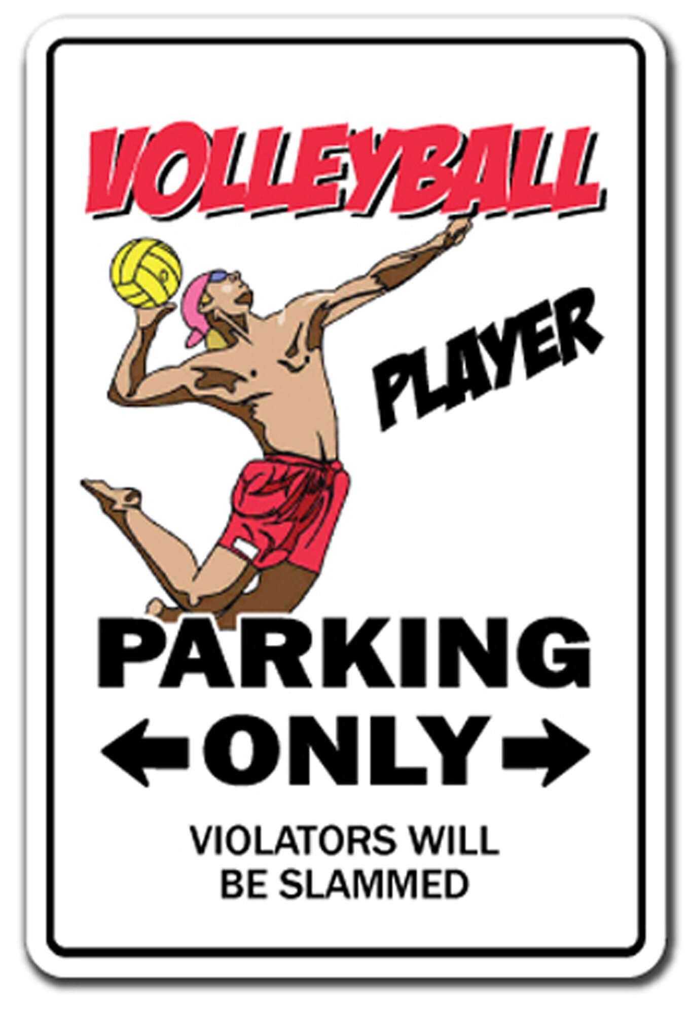 Trinx Volleyball Player Novelty Aluminum Sign | Indoor/Outdoor | Funny ...