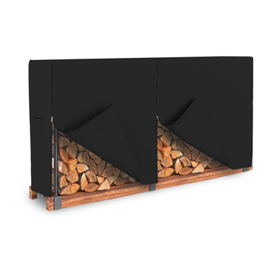 Arlmont & Co. Outdoor Firewood Log Rack Cover - 100% Waterproof Heavy Duty Patio Rack, Wood Holder Cover With Zipper Closure & Air Pockets