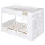 Lit double superposé double avec choix de rangement pour armoire et tiroir, blanc