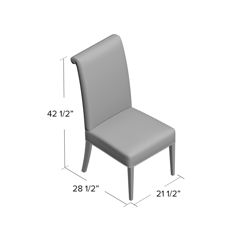 Sebree 21'' H Upholstered Dining Chair, Espresso, Snow Ivory Performance