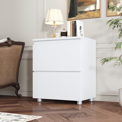 19'' H X 15.7'' W 2-Drawer Nightstand(Single)