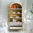 Modern Arc Top Solid Wood Bookcase-111362172