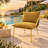 Tembel Outdoor Dining Armchair Aluminum Patio Chair with Cushions Modern Garden Seating for Patio and Cafe