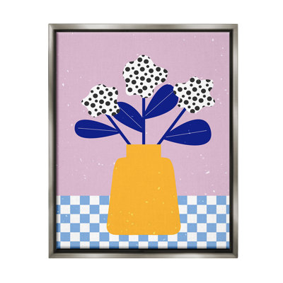 «Abstract Dots Flowers Floater Frame» par Melissa Wang sur toile