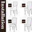 Ensemble de 6 housses de chaise de salle à manger-627000977