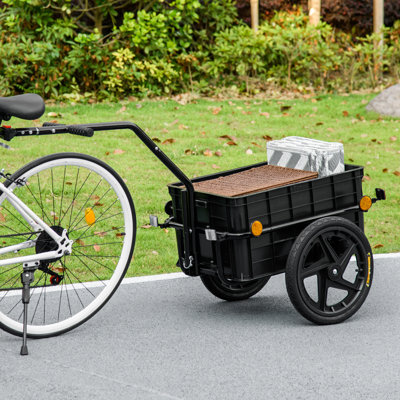 Remorque de vélo multifonctionnelle avec roues de 16 po, gris