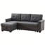 Canapé-lit modulaire réversible en lin 84 po avec rangement-1080271098
