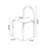 Modern Clear Solid back side Chair(Set of 2)