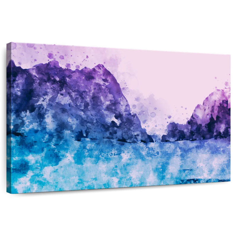 Avery, paysage de montagne en cristal abstrait, H 26 po x l 39 po