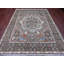 Tapis oriental gris en laine noué à la main 7 pi 11 po x 9 pi 8 po - MOA10220338