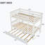 Lit simple superposé simple au-dessus de simple avec lit gigogne et barrière de sécurité-88713378