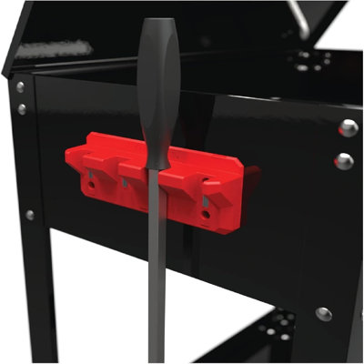 Magnetic 4 Slot Pry Bar Holder With Mounting Holes, 8 × 4 ×2, Red