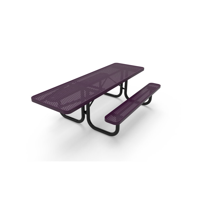 Table de pique-nique en plastique Dinan, Mauve
