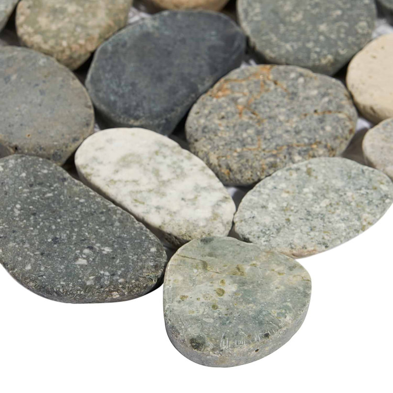 Nature Round Lovina Pebble Mosaic Tile, Sumatra Blend