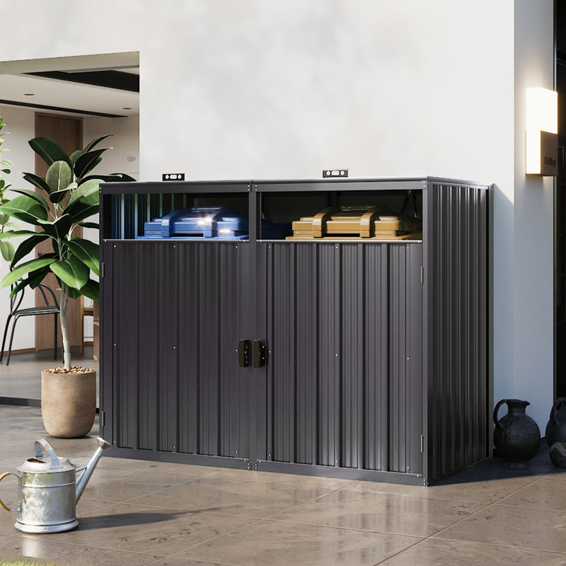 5ft. W x 3 ft.D Garbage Flat Sheds