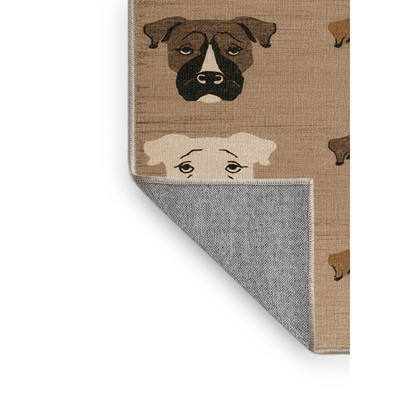 Tapis lavable pour chien Bull Terrier, Rectangulaire 8 pi x 12 pi