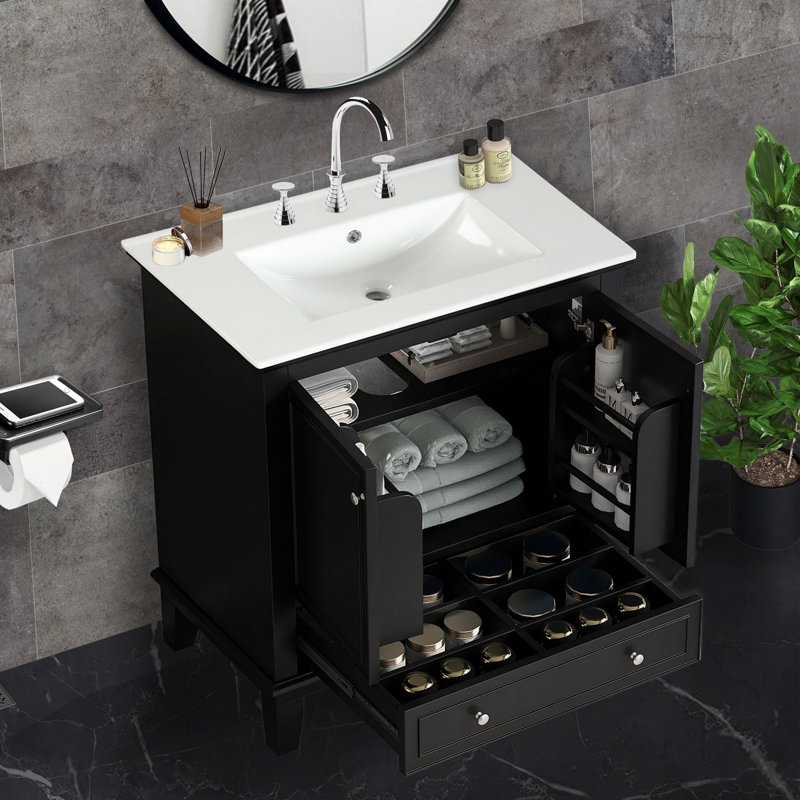 Meuble-lavabo simple 30 po avec plateau Seph
