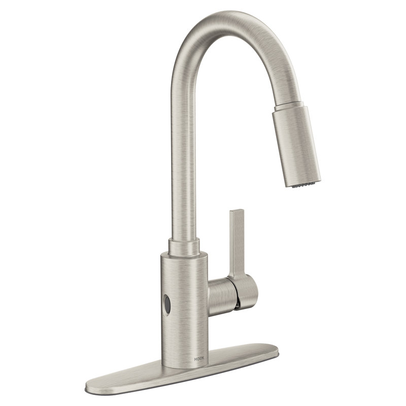Robinet de cuisine à poignée simple Genta LX avec Motionsense Wave et PowerClean, Acier inoxydable