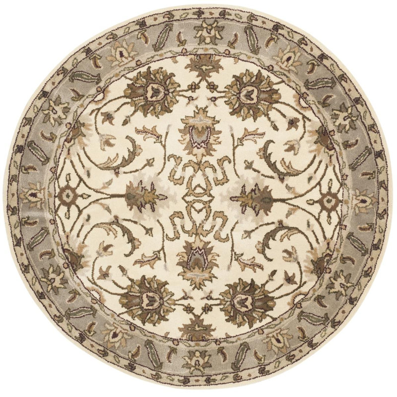 Oriental Wool Hand Woven Area Rug, Round 152cm