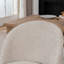 Chaises de baril rembourrées, chaises de cuisine pivotantes en tissu Boucle, chaises d'appoint à oreilles, chaises de coiffeuse-961255323