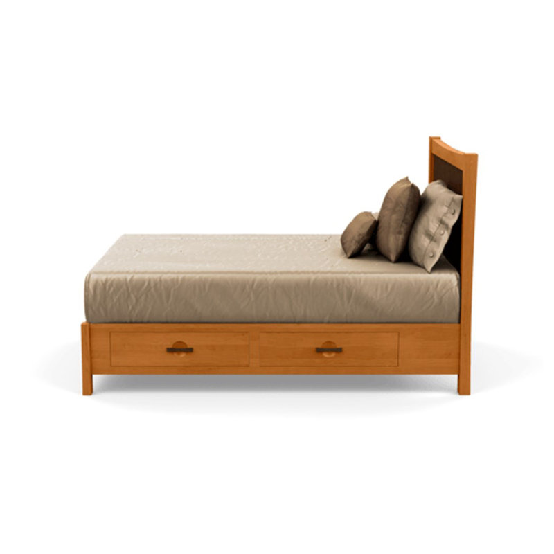 Berkeley Solid Wood Bed, Natural Cherry, Queen, Conventional
