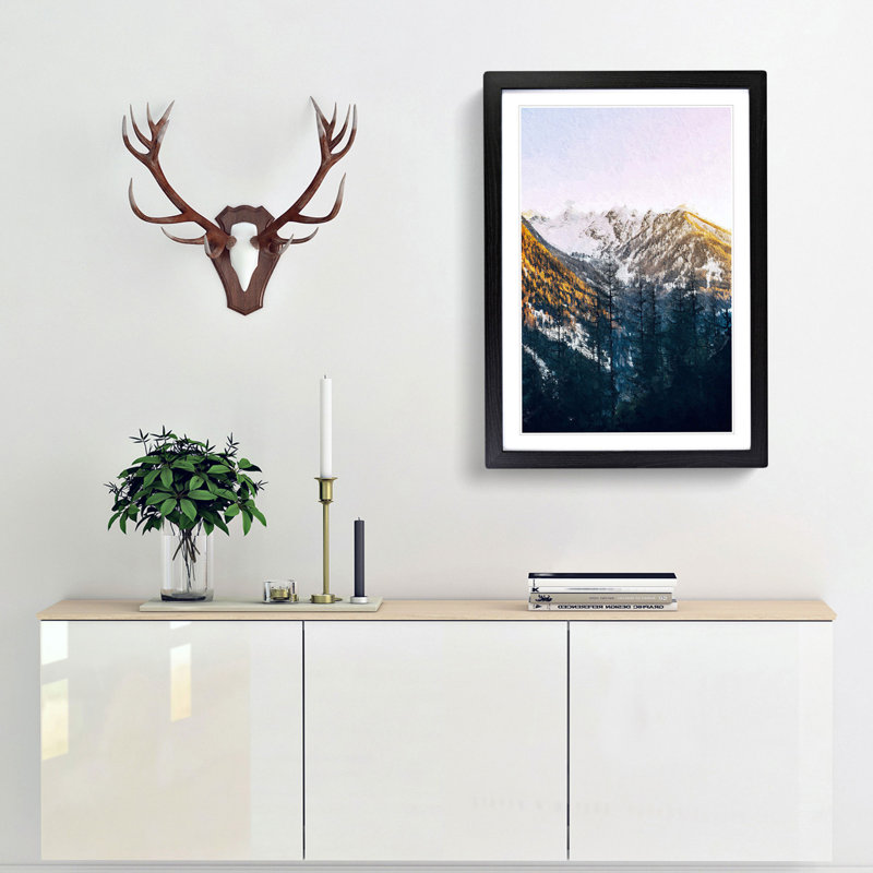 Tall Trees - Picture Frame Painting Print, 48cm H x 36cm W x 2cm D, Black Framed