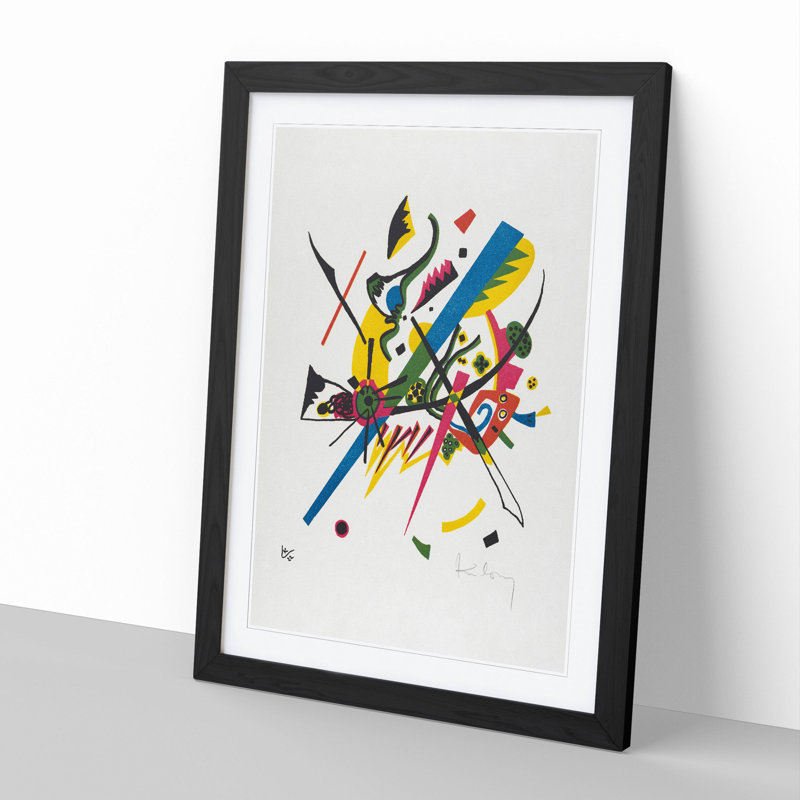 Small Worlds I by Wassily Kandinsky - Single Picture Frame Print on Wood, 65cm H x 48cm W x 2cm D, Black Framed