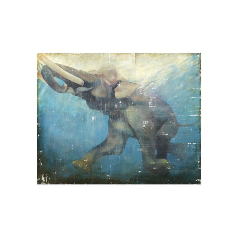 Elephant II Print by Sarah Atkinson, Glass Coat, 54" H x 67" W