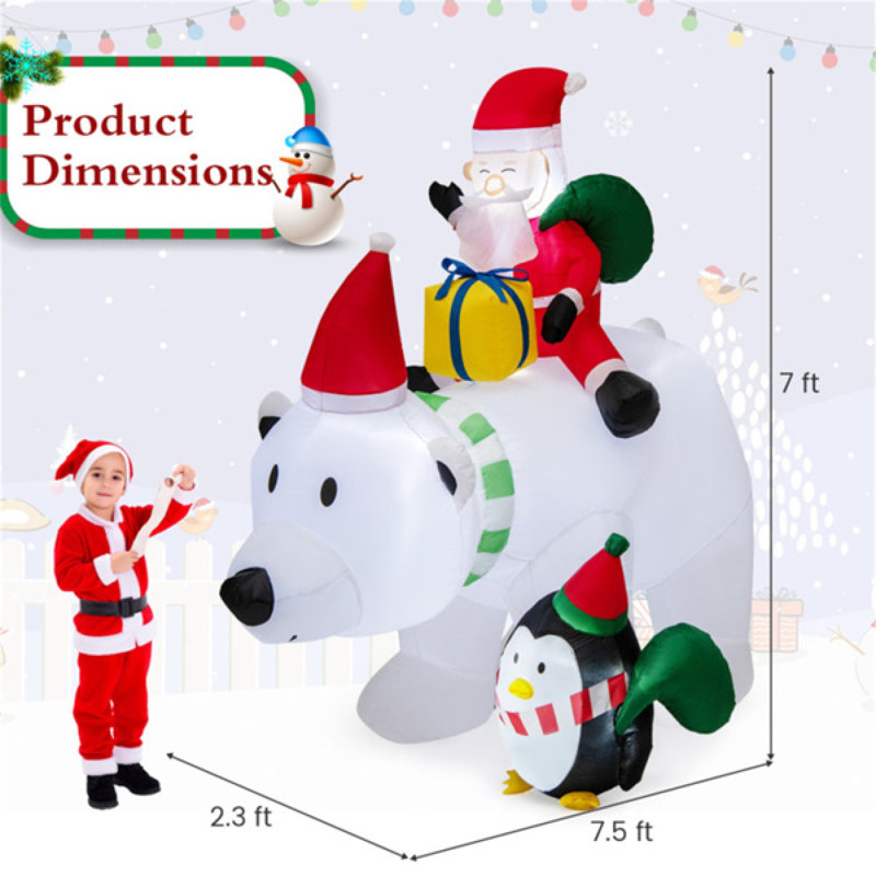 Décoration de Noël gonflable 7 pi