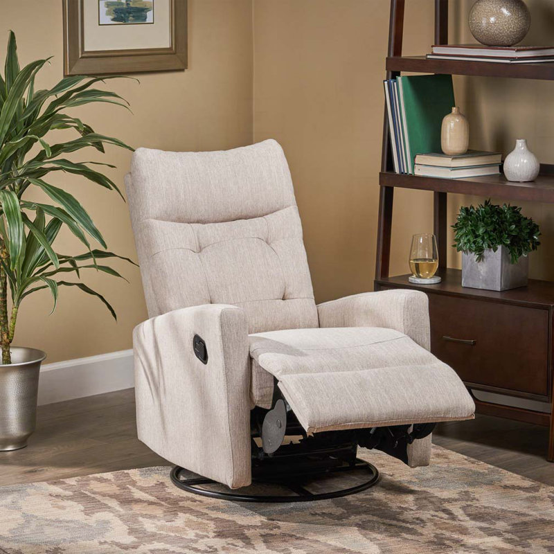 Fauteuil inclinable et pivotant manuel, Beige