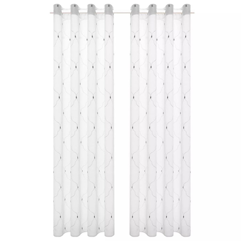 Arelious Sheer Curtain, Width 140cm x Drop 175cm, White