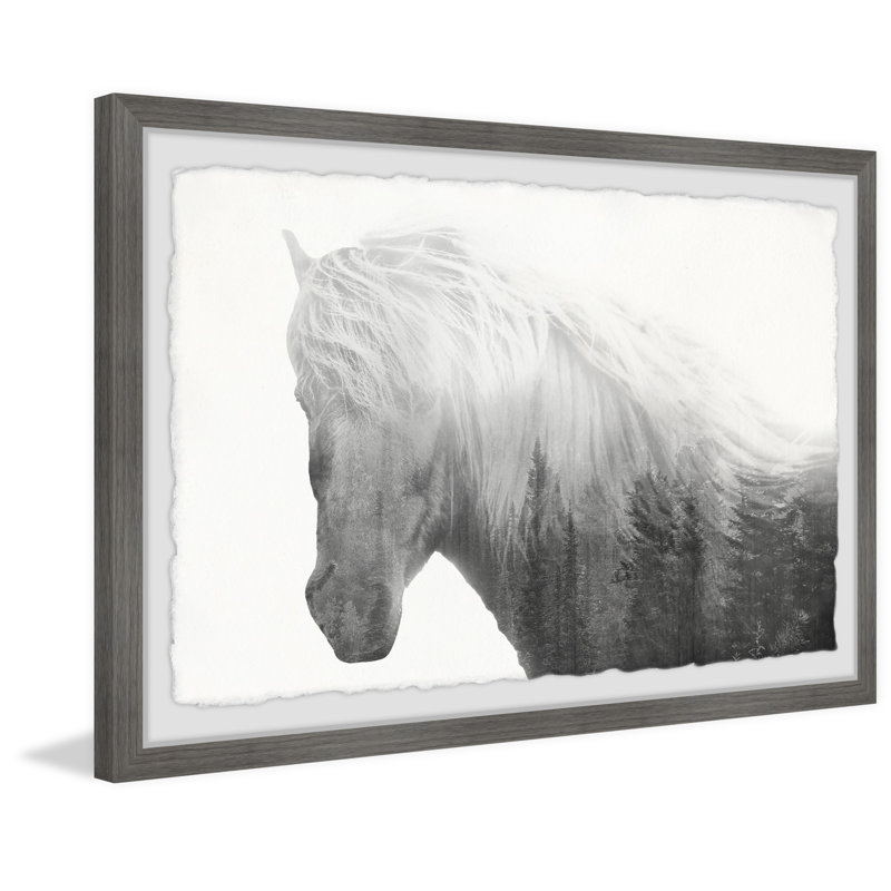Dramatic Horse by Marmont Hill - Single Picture Frame Print, 20cm H x 30cm W x 3.81cm D