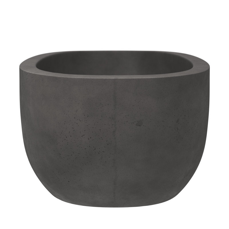Avalon NativeStone Freestanding Soaking Cement Bathtub, Slate, 23" H x 36" W x 72" L