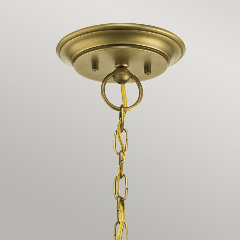 Eide 5 - Light Shaded Chandelier, Natural Brass