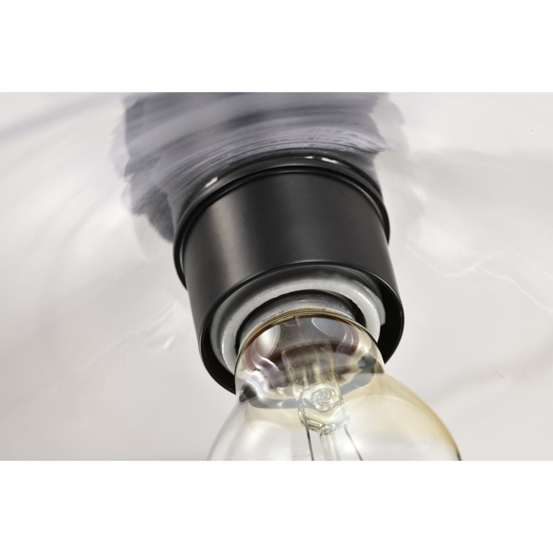 Luminaire suspendu 1 lumière Andros, Noir mat