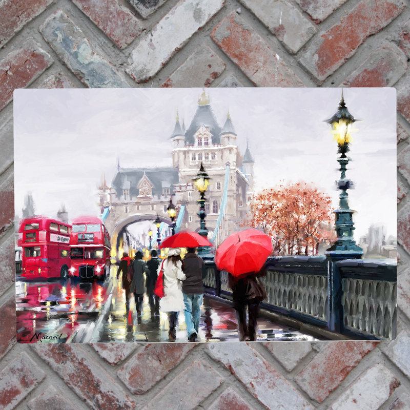 MACNEIL STUDIOS Traditional Cities & Countries Wall Decor on Ceramic